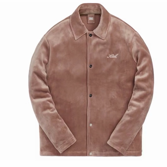 KITH velour coaches jacket in dusty mauve - Picture 7 of 8